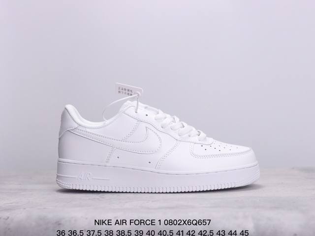 nike耐克air Force 1空军一号af1经典黑白低帮休闲板鞋 xm0802Q 7