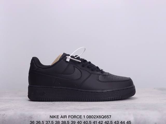 nike耐克air Force 1空军一号af1经典黑白低帮休闲板鞋 xm0802Q 7