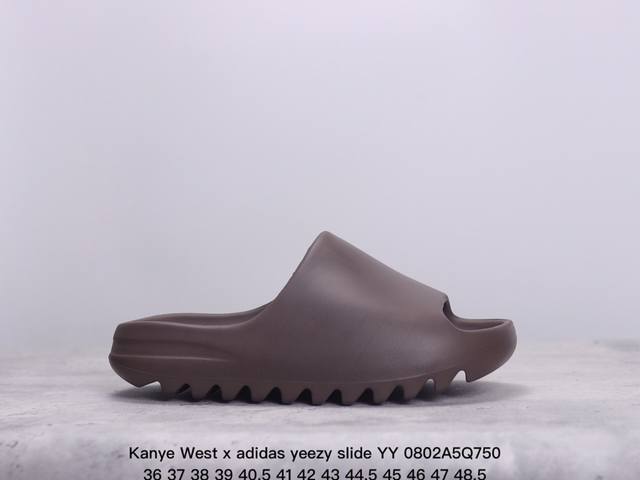 kanye West X Adidas Yeezy Slide Yy新款椰子拖鞋男女网红情侣外穿潮室外夏季一字拖沙滩拖 椰子拖鞋 侃爷再度联乘采用eva泡棉式一