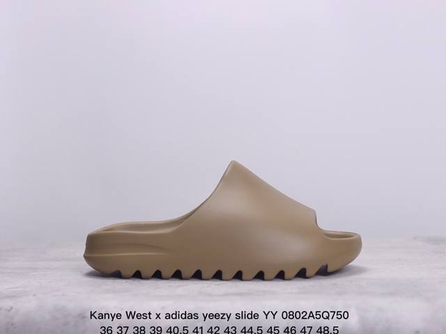 kanye West X Adidas Yeezy Slide Yy新款椰子拖鞋男女网红情侣外穿潮室外夏季一字拖沙滩拖 椰子拖鞋 侃爷再度联乘采用eva泡棉式一