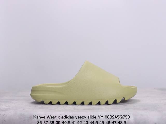 kanye West X Adidas Yeezy Slide Yy新款椰子拖鞋男女网红情侣外穿潮室外夏季一字拖沙滩拖 椰子拖鞋 侃爷再度联乘采用eva泡棉式一