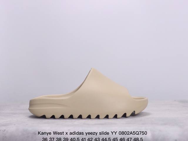 kanye West X Adidas Yeezy Slide Yy新款椰子拖鞋男女网红情侣外穿潮室外夏季一字拖沙滩拖 椰子拖鞋 侃爷再度联乘采用eva泡棉式一