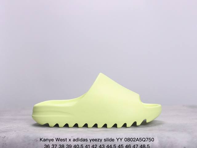 kanye West X Adidas Yeezy Slide Yy新款椰子拖鞋男女网红情侣外穿潮室外夏季一字拖沙滩拖 椰子拖鞋 侃爷再度联乘采用eva泡棉式一