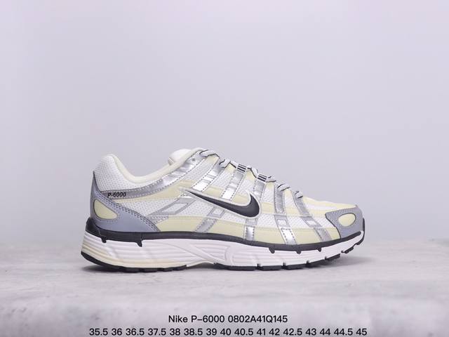 纯原！Nike P-6000 复古休闲运动老爹鞋 #层次鲜明线条设计 摆脱厚重外形 超轻鞋身 细节随意对比 尺码：35.5 36 36.5 37.5 38 38