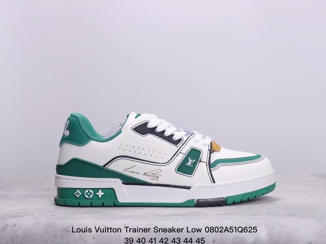 公司级全新lv路易威登louis Vuitton Trainer Sneaker Low休闲运动文化百搭板鞋 尺码:39-45 xm0802Q625