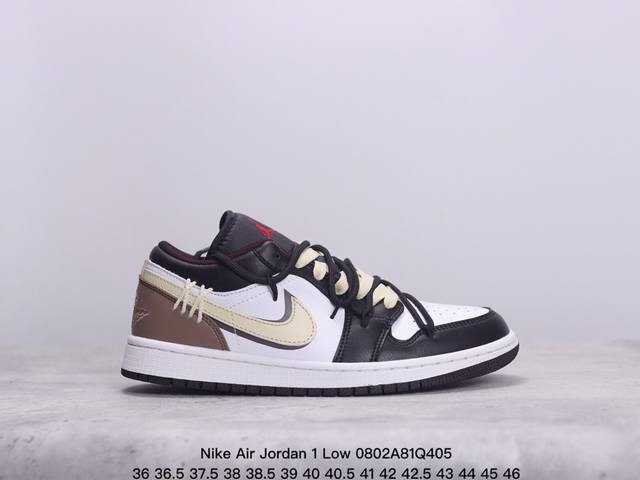 公司级nike Air Jordan 1 Low aj1乔1低帮休闲板鞋 同步官方配色 原档冲孔鞋头 四线拉帮 鞋舌高弹海绵填充 官方货号:Dc0774-416