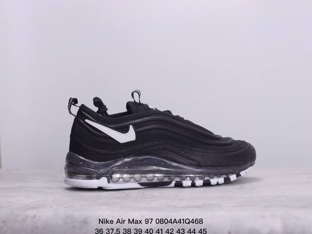 耐克 Nike Air Max 97 小勾子弹复古全掌气垫休闲运动鞋，正确子弹头鞋型 鞋身swoosh视觉呈现效果。 以创新搭载可视全掌max Air和演绎疾速