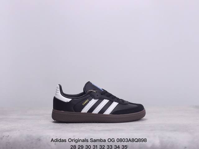 童鞋阿迪达斯三叶草adidas Originals Samba Og 桑巴舞系列绅士德训足球风百搭低帮休闲运动板鞋 货号:Bb6969 尺码:28-35 xm0