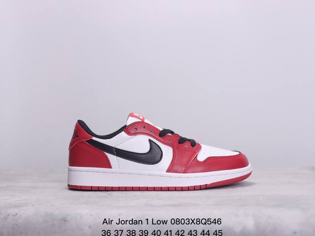 乔丹air Jordan 1 Low Aj1 乔1低帮复古文化休闲运动篮球鞋红白黑 xm0803Q546