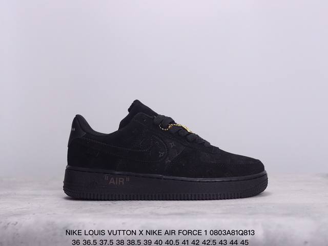 公司级nike Louis Vutton X Nike Air Force 1 原楦头原纸板 打造纯正低帮空军版型 专注外贸渠道 全掌内置蜂窝气垫 原盒配件 原