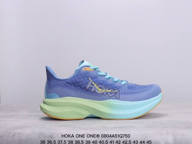 hoka One One独特的竞训鞋,主打舒适软弹hokamach马赫6#竞速跑鞋 Hoka Mach 6 轻盈且富有弹性的舒适感！迄今为止最轻量灵敏的mach