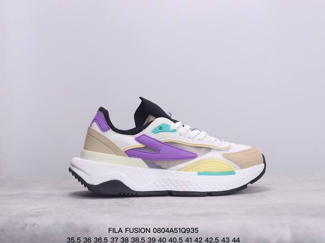 fila Fusion 意大利百年经典运动品牌，网红单品 小红书推荐爆款 Fila斐乐火星鞋新款复古百搭运动鞋斐乐潮牌文化篮球鞋 街头风运动鞋老爹鞋厚底跑步鞋跑