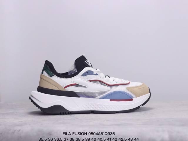 fila Fusion 意大利百年经典运动品牌，网红单品 小红书推荐爆款 Fila斐乐火星鞋新款复古百搭运动鞋斐乐潮牌文化篮球鞋 街头风运动鞋老爹鞋厚底跑步鞋跑