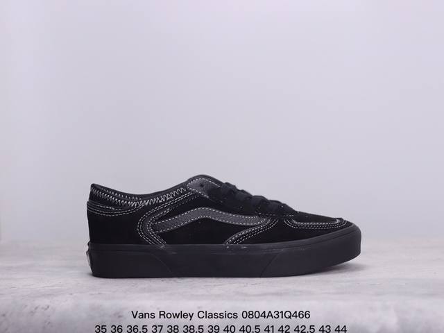 vans Rowley Classics 范斯官方 经典复古休闲滑板鞋 复古鞋型搭配全麂皮鞋身做工扎实 鞋两侧标志性vans条纹sidestripe 后跟压印数