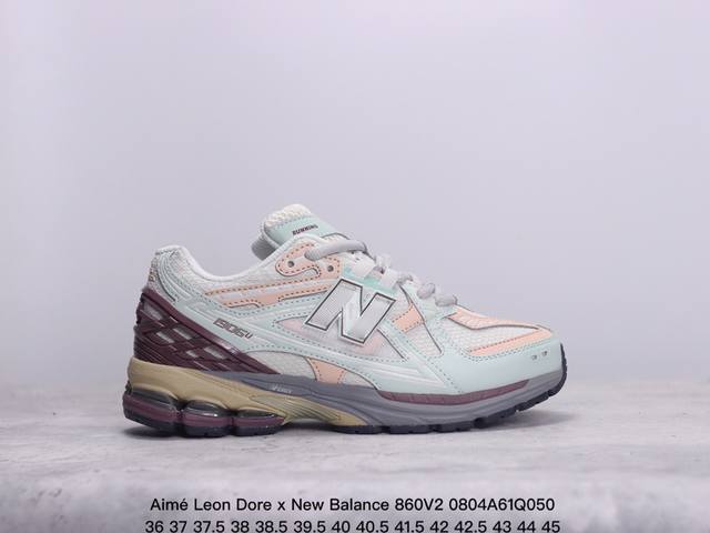 公司级向复古情怀豪华轿车致敬，再度携手纽约时装品牌ald Aimé Leon Dore X New Balance 860V2系列低帮经典复古老爹风休闲运动慢跑