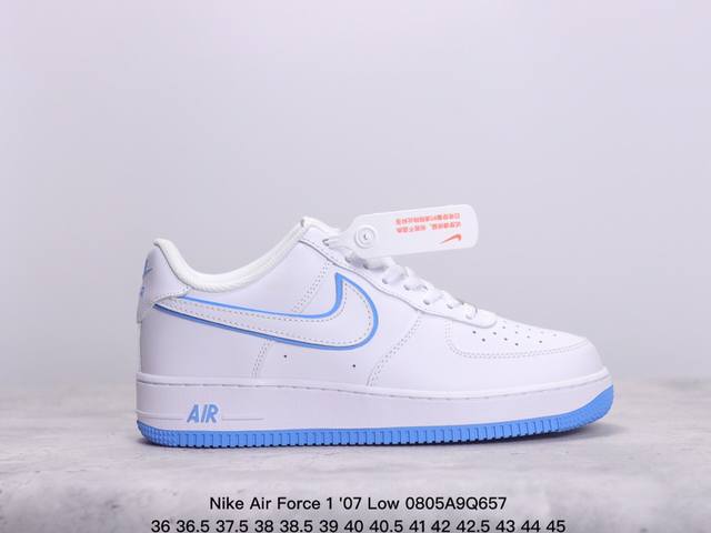 耐克 Nike Air Force 1 '07 Low 空军一号低帮，柔软、弹性十足的缓震性能和出色的中底设计，横跨复古与现代的外型结合，造就出风靡全球三十多年