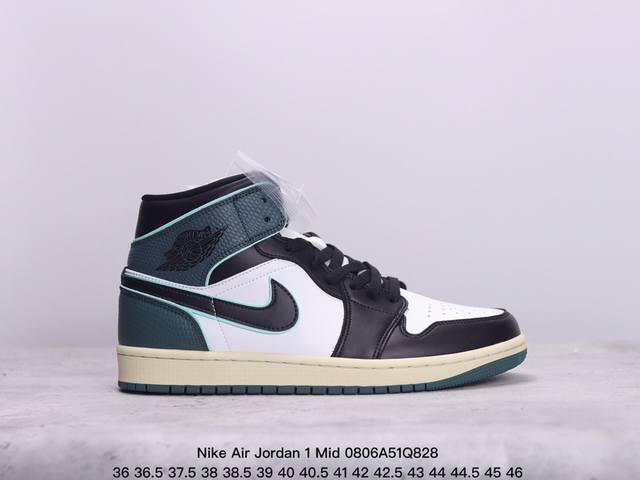 公司级耐克nike Air Jordan 1 Mid”Green Yellow“Aj1乔丹一代中帮经典复古文化休闲运动篮球鞋 货号:Dc0774-502 尺码: