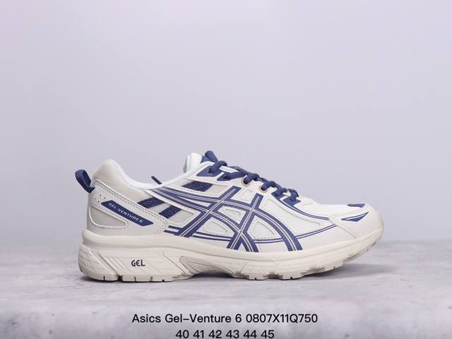 asics Gel-Venture 6 复古单品 gel- Venture6跑鞋是越野跑者的多功能选择。专为喜欢户外运动的人士设计，这款鞋采用gl技术缓冲，可增