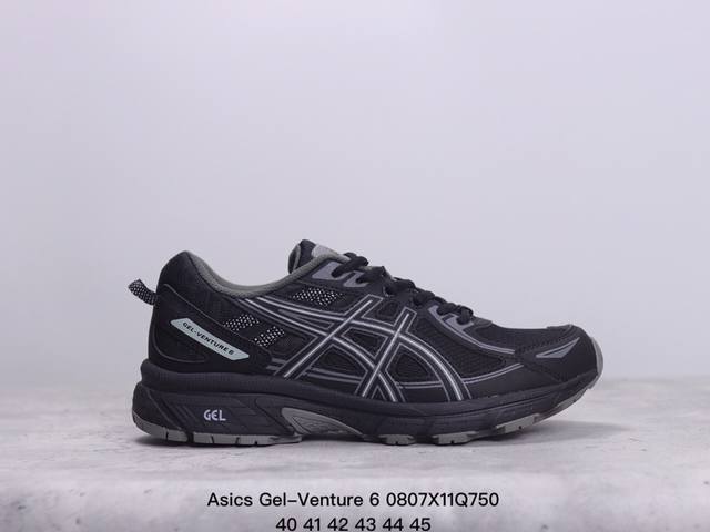 asics Gel-Venture 6 复古单品 gel- Venture6跑鞋是越野跑者的多功能选择。专为喜欢户外运动的人士设计，这款鞋采用gl技术缓冲，可增