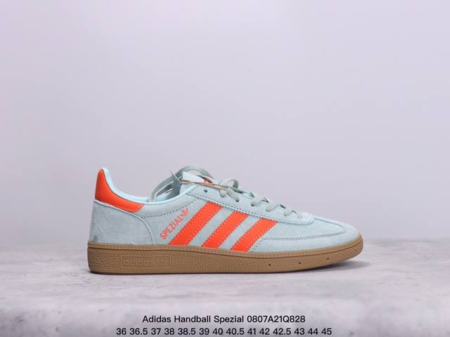 adidas Handball Spezial 复古单品 阿迪达斯经典款复古休闲板鞋 #原厂原档案开发出品 皮料切割干净无任何毛边 鞋型细节完美 超高清洁度 货