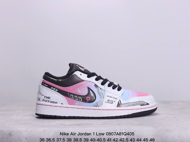 公司级nike Air Jordan 1 Low aj1乔1低帮休闲板鞋 同步官方配色 原档冲孔鞋头 四线拉帮 鞋舌高弹海绵填充 官方货号:Dc0774-416