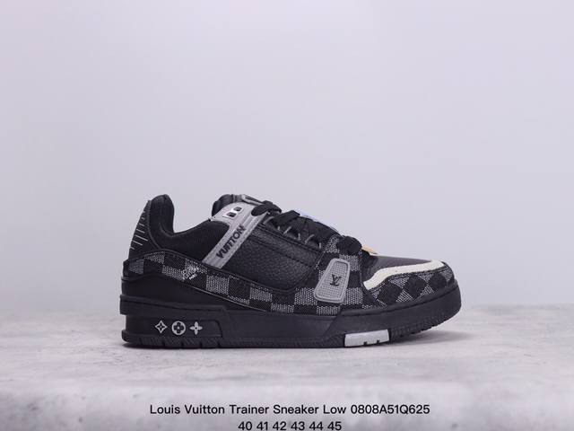 公司级全新lv路易威登louis Vuitton Trainer Sneaker Low休闲运动文化百搭板鞋 尺码:40-45 xm0808Q625