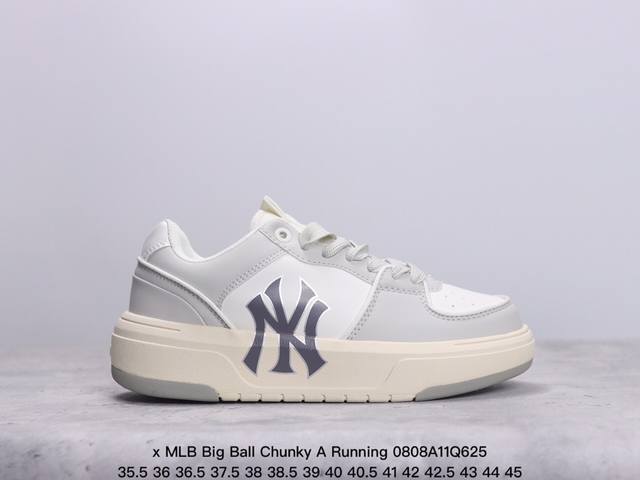 公司级korea韩国ss19限定发售ny美国榄球洋基队限定 X Mlb Big Ball Chunky A Running厚底老爹厚底休闲运动慢跑鞋 货号:3A