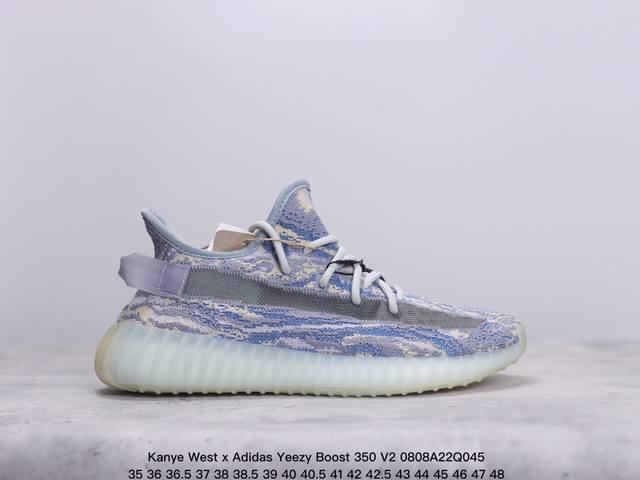 公司级真爆联乘侃爷kanye West X Adidas Yeezy Boost 350 V2 百搭轻便爆米花中底休闲运动慢跑鞋。采用boost爆米花缓震材质货