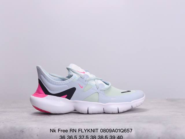 真标带半码 Nike 耐克free Rn Flyknit 赤足5.0透气超软轻便徒步运动跑步鞋 xm0809Q657