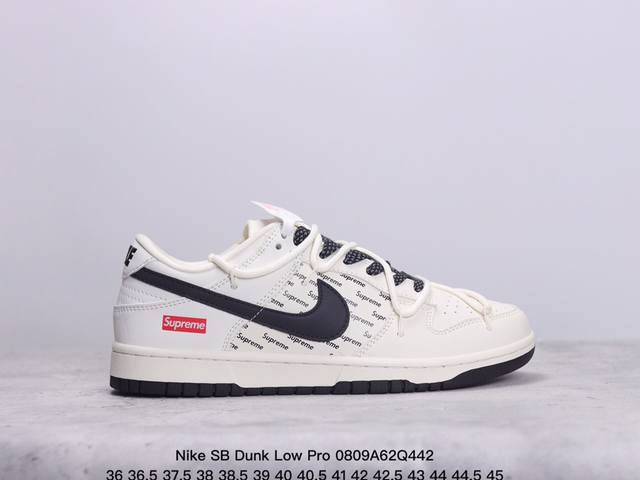 耐克 Nike Sb Dunk Low Pro 复古低帮休闲运动滑板板鞋。采用脚感柔软舒适zoomair气垫，有效吸收滑板等极限运动在落地时带来的冲击力，为街头