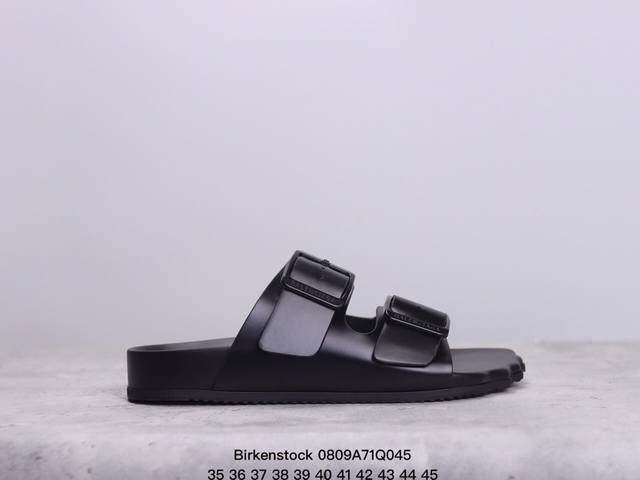 德国百年知名鞋履品牌 博肯birkenstock 勃肯拖鞋系列凉拖鞋休闲沙滩凉鞋 广东原产#采用质地柔软牛皮革 中底搭载缓震软木橡胶 外置eva轻量片装外底。