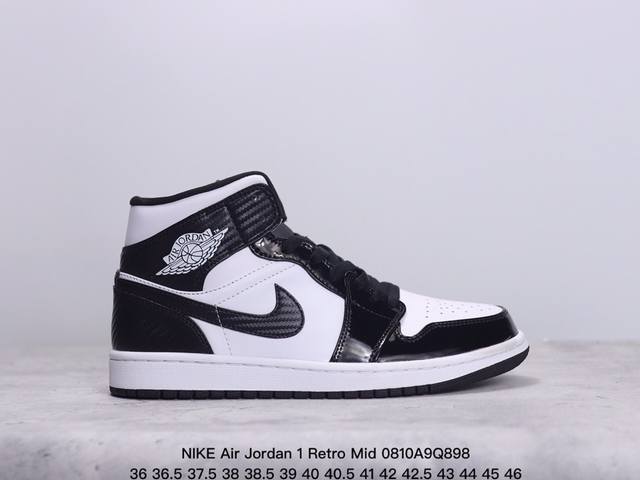 真标nike Air Jordan 1 Retro Mid Aj1乔丹一代中帮经典复古文化休闲运动篮球鞋 货号:852542-010 xm0810Q898