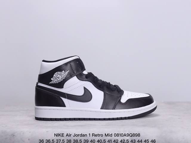 真标nike Air Jordan 1 Retro Mid Aj1乔丹一代中帮经典复古文化休闲运动篮球鞋 货号:852542-010 xm0810Q898