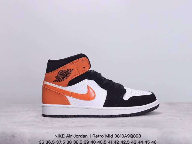 真标nike Air Jordan 1 Retro Mid Aj1乔丹一代中帮经典复古文化休闲运动篮球鞋 货号:852542-010 xm0810Q898