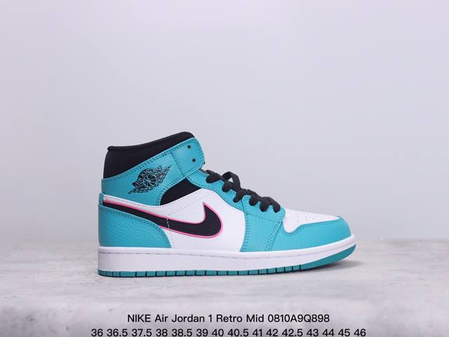 真标nike Air Jordan 1 Retro Mid Aj1乔丹一代中帮经典复古文化休闲运动篮球鞋 货号:852542-010 xm0810Q898