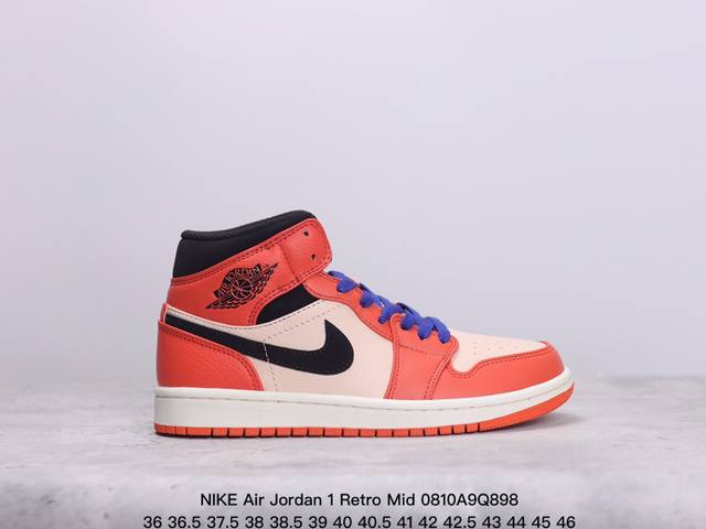 真标nike Air Jordan 1 Retro Mid Aj1乔丹一代中帮经典复古文化休闲运动篮球鞋 货号:852542-010 xm0810Q898