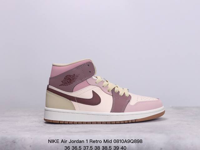 真标nike Air Jordan 1 Retro Mid Aj1乔丹一代中帮经典复古文化休闲运动篮球鞋 货号:852542-010 xm0810Q898