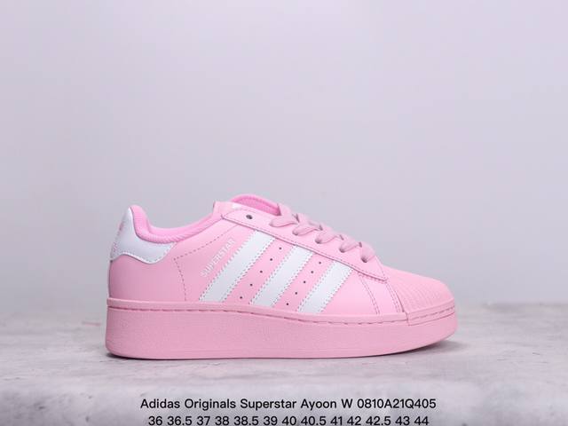 真标阿迪达斯adidas三叶草 Originals Superstar Ayoon W贝壳头系列低帮经典百搭休闲运动板鞋 xm0810Q405