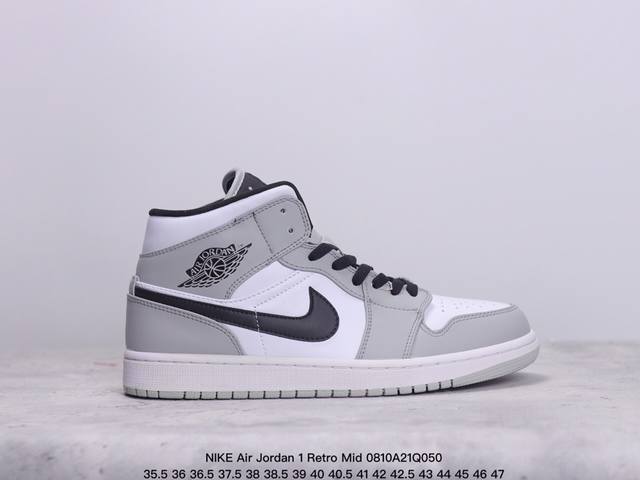 公司级nike Air Jordan 1 Retro Mid Aj1乔丹一代中帮经典复古文化休闲运动篮球鞋 货号:554724 413 尺码:36 36.5 3