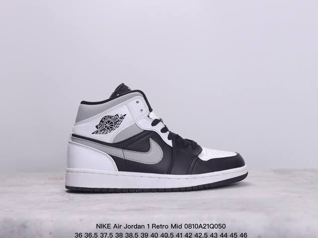 公司级nike Air Jordan 1 Retro Mid Aj1乔丹一代中帮经典复古文化休闲运动篮球鞋 货号:554724 413 尺码:36 36.5 3