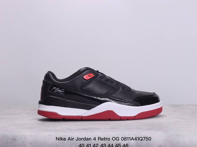 耐克 Nike Air Jordan 4 Retro Og迈克尔 乔丹aj4代乔4 低帮复古休闲运动文化篮球鞋。秉承轻量化的速度型篮球鞋设计思想完成设计，降低重