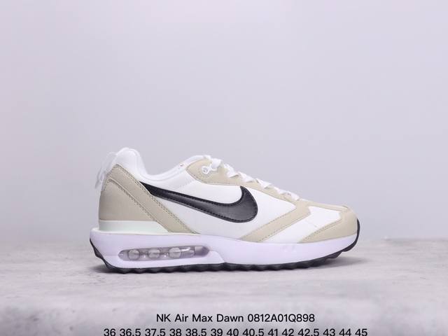 nk Air Max Dawn 黎明系列低帮气垫百搭休闲运动慢跑鞋 采用柔软翻毛皮和透气梭织材料打造利落鞋面 中底和鞋跟融入现代感线条设计 兼具复古风格与时尚魅 - 点击图像关闭