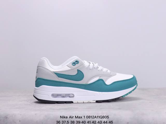 真标nike Air Max 1 Air Max 气垫 全新配色 鞋身材质均选择皮革、织物、麂皮多种材质覆盖，保证质感的前提下，层次感也相当不错。细节方面，除了