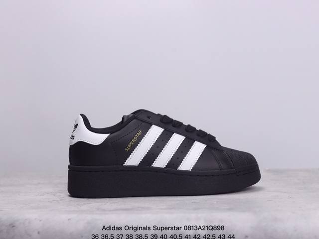 公司级adidas Originals Superstar Xlg 贝壳头系列低帮厚底松糕经典百搭休闲运动板鞋 以现代时尚元素焕新演绎的经典运动鞋当你试图定义a