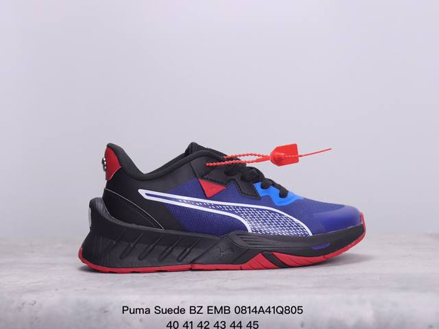 puma Suede Bz Emb 2024 彪马 防滑耐磨低帮德训板鞋 孔眼底座和脚趾凸起由猪八革材料制成 支持侧踏时的踏步工作 即使在健身房等使用环境中也能