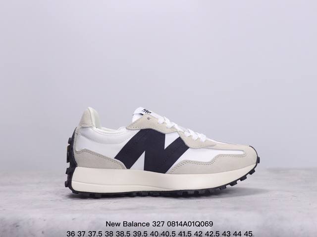 真标 Nb 新百伦 New Balance 327系列复古休闲运动慢跑鞋时尚男女运动鞋 以更纯粹的复古风格设计打造的全新造型 侧身还以解构设计，将 N 字标志以