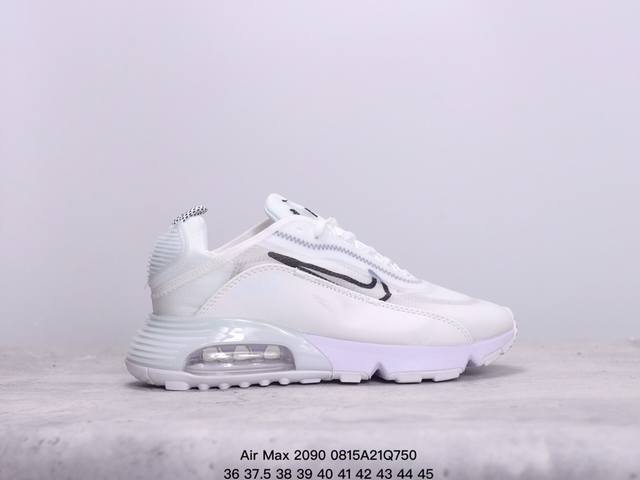 air Max 2090 蝉翼气垫运动跑鞋 黑绿蓝 Bv9977-001 鞋面采用了当下流行的透明蝉翼材质，不同位置采用不同透明度，带来丰富层次感，更大的全新