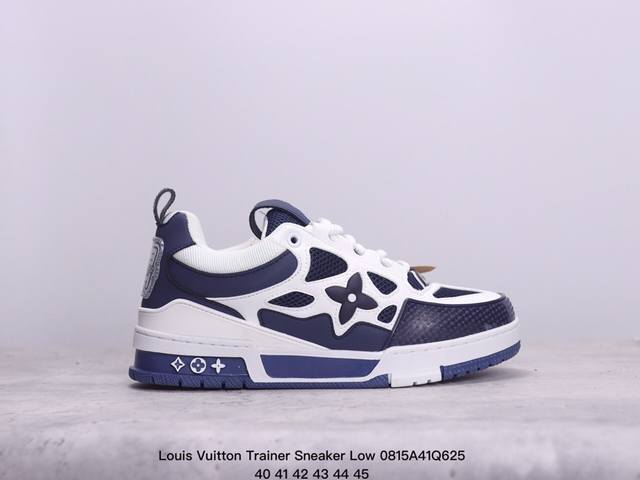 公司级全新lv路易威登louis Vuitton Trainer Sneaker Low休闲运动文化百搭板鞋 尺码:40-45 xm0815Q625