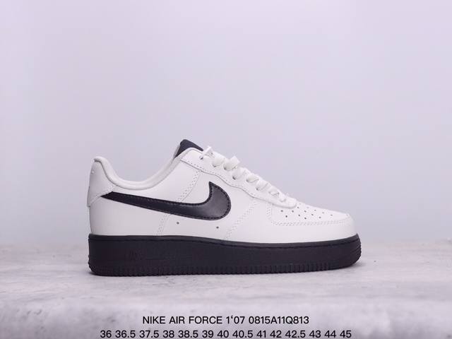 真标耐克nike Air Force 1 Low空军一号低帮百搭休闲运动板鞋。柔软、弹性十足的缓震性能和出色的中底设计，横跨复古与现代的外型结合，造就出风靡全球