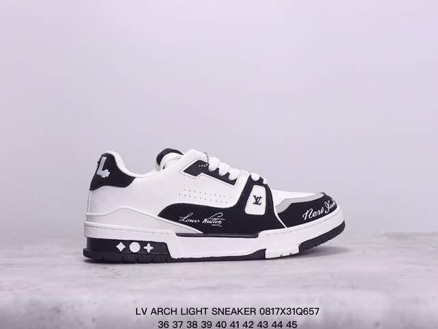 二层皮 全新lv路易威登 Lv Arch Light Sneaker 休闲运动文化百搭篮球板鞋 xm0817Q657